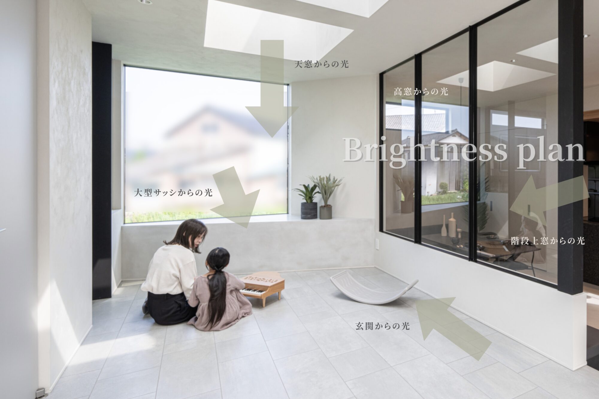 日中は照明を使わない